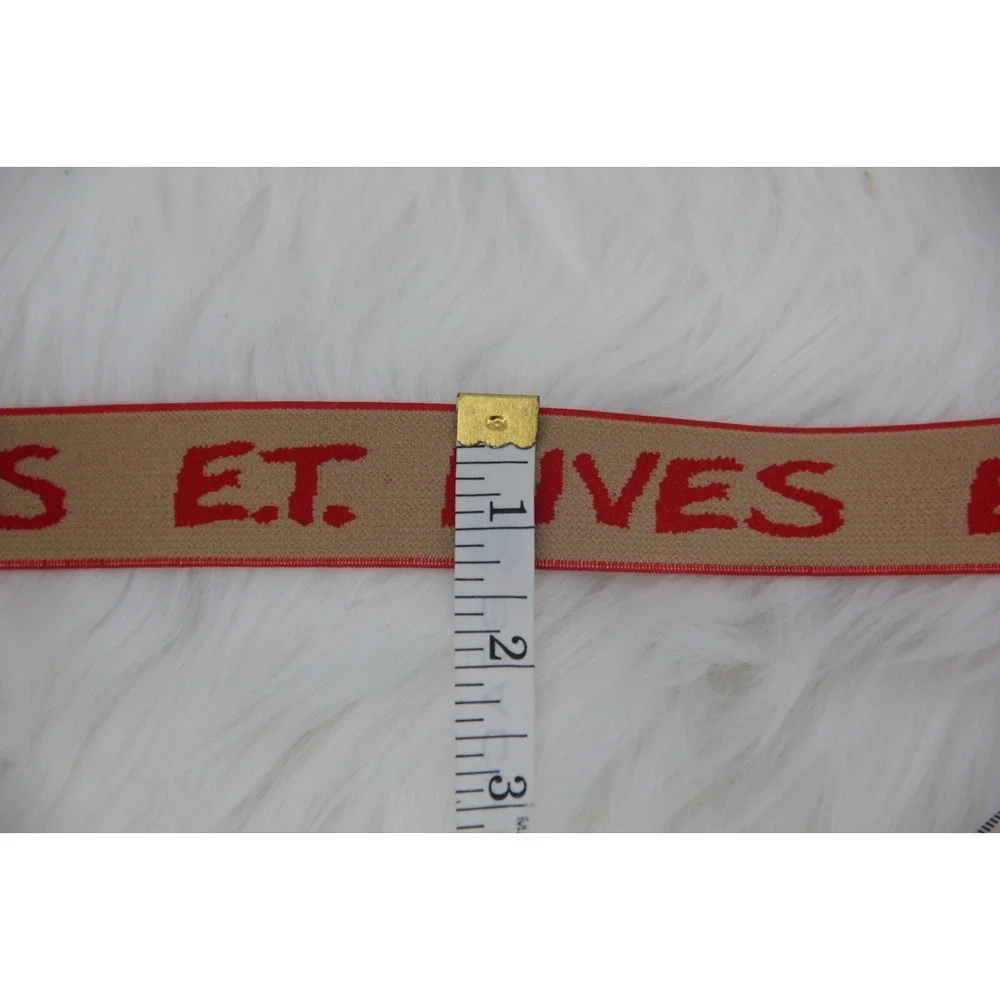 1980's RARE Vintage E.T. Lives Extra Terrestrial Adjustable Tan Red Belt Movie
